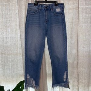 Hidden Jeans 
High Wasted distressed Blue jeans 
Size 28 
Worn Once